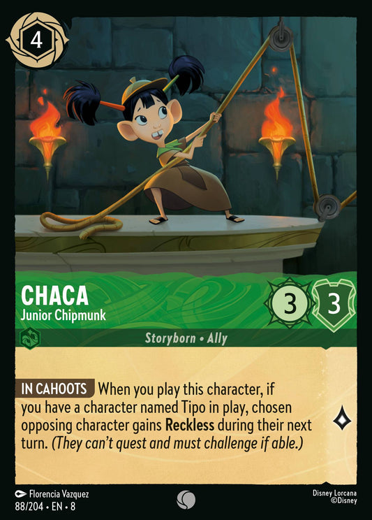 Chaca - Junior Chipmunk - Common Normal Disney Lorcana card from The Reign of Jafar