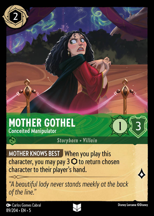 Mother Gothel - Conceited Manipulator - Uncommon Normal Disney Lorcana card from Shimmering Skies