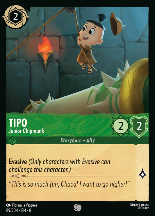 Tipo - Junior Chipmunk - Common Normal Disney Lorcana card from The Reign of Jafar