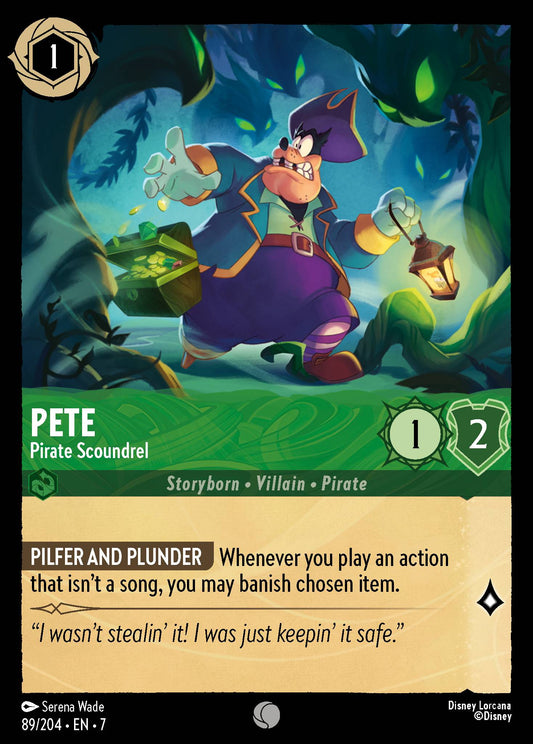 Pete - Pirate Scoundrel - Common Normal Disney Lorcana card from Archazia's Island