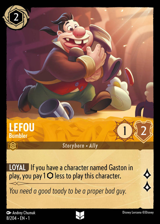 Lefou - Bumbler - Uncommon Normal Disney Lorcana card from The First Chapter