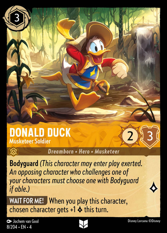Donald Duck - Musketeer Soldier - Uncommon Normal Disney Lorcana card from Ursula's Return