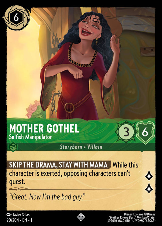 Mother Gothel - Selfish Manipulator - Super Rare Normal Disney Lorcana card from The First Chapter