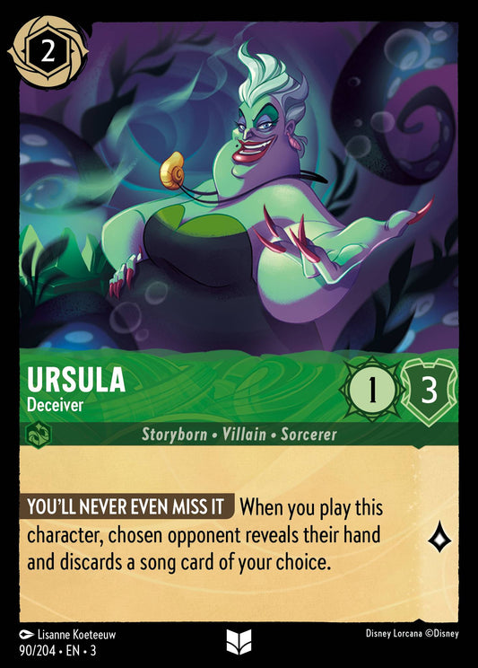 Ursula - Deceiver - Uncommon Normal Disney Lorcana card from Into the Inklands