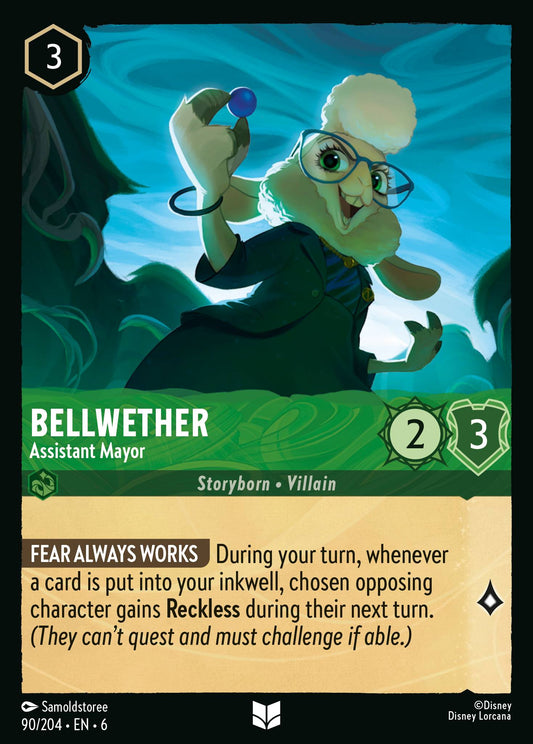 Bellwether - Assistant Mayor - Uncommon Normal Disney Lorcana card from Azurite Sea