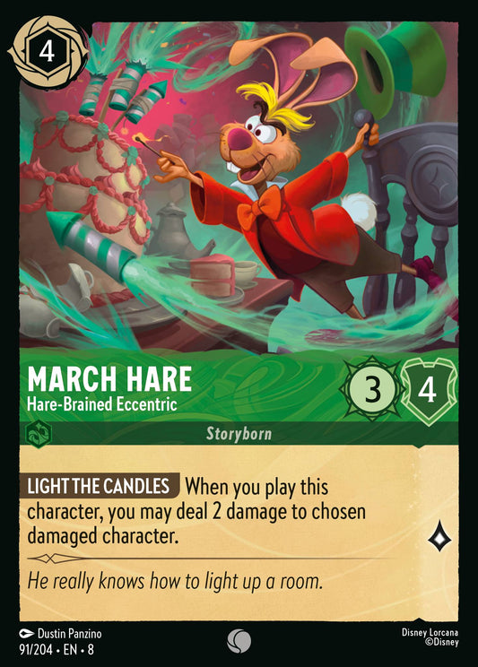 March Hare - Hare-Brained Eccentric - Common Normal Disney Lorcana card from The Reign of Jafar