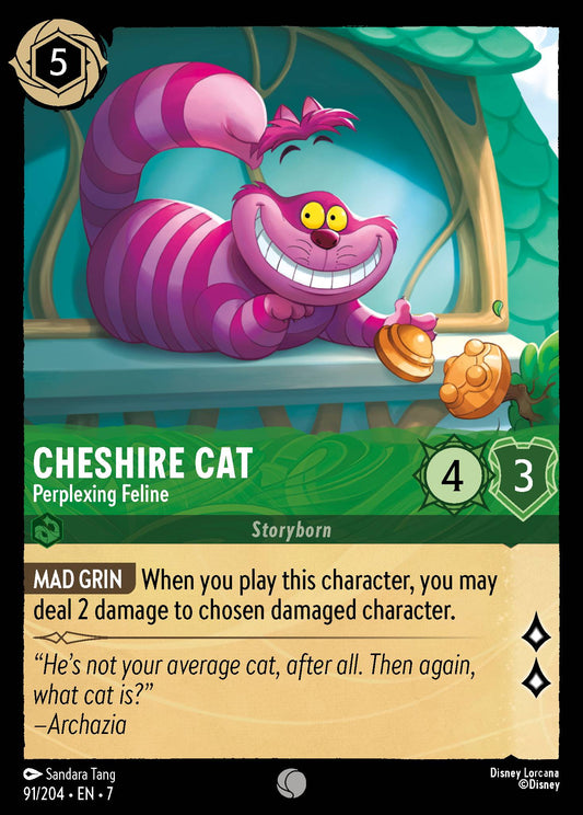 Cheshire Cat - Perplexing Feline - Common Normal Disney Lorcana card from Archazia's Island
