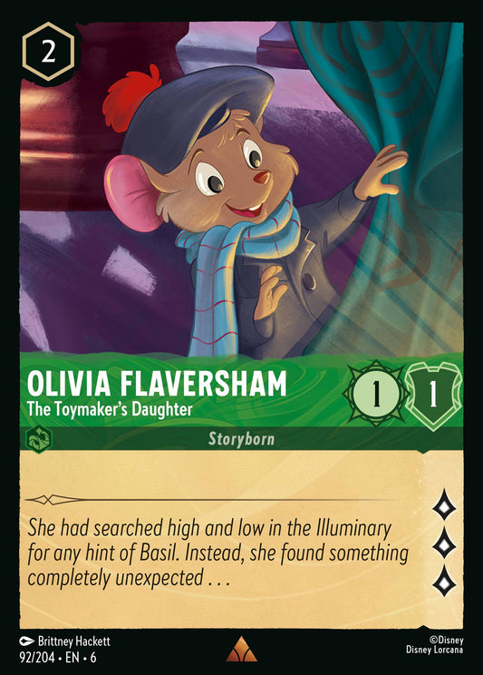 Olivia Flaversham - The Toymaker's Daughter - Rare Normal Disney Lorcana card from Azurite Sea
