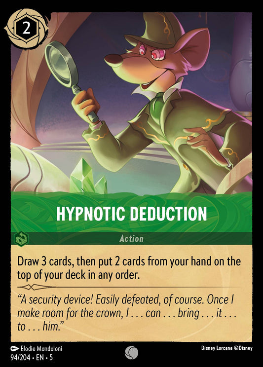 Hypnotic Deduction - Common Normal Disney Lorcana card from Shimmering Skies
