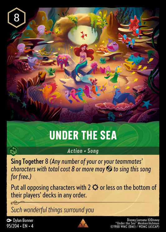 Under the Sea - Rare Normal Disney Lorcana card from Ursula's Return