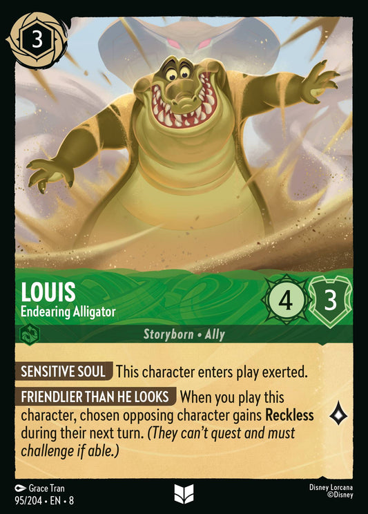 Louis - Endearing Alligator - Uncommon Normal Disney Lorcana card from The Reign of Jafar