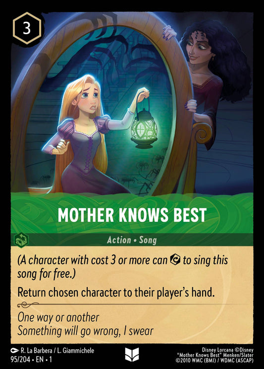 Mother Knows Best - Uncommon Normal Disney Lorcana card from The First Chapter