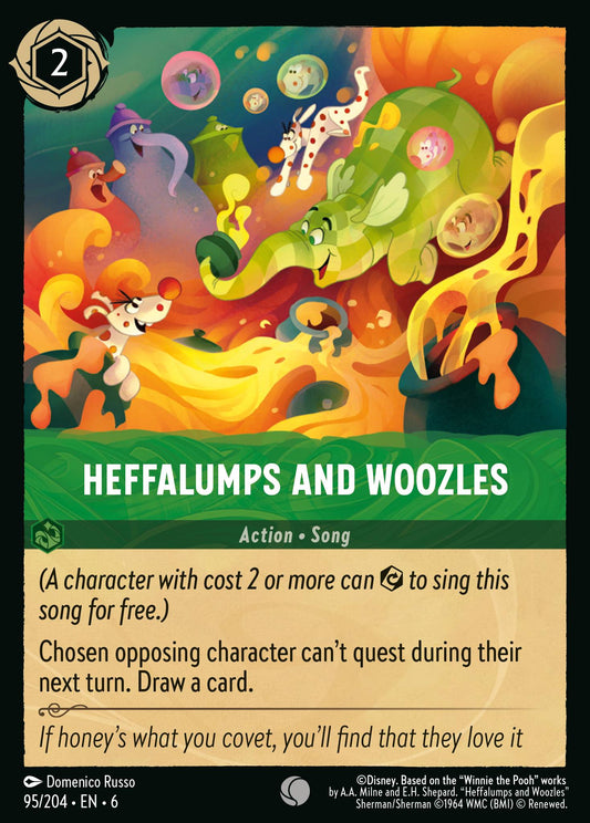 Heffalumps and Woozles - Common Normal Disney Lorcana card from Azurite Sea