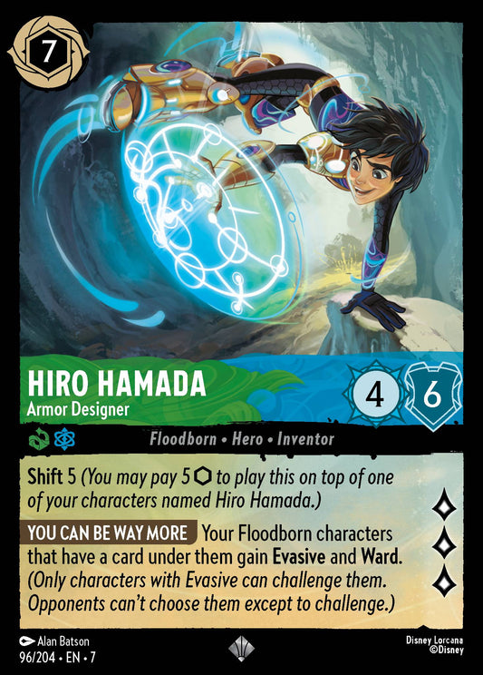 Hiro Hamada - Armor Designer - Super Rare Normal Disney Lorcana card from Archazia's Island