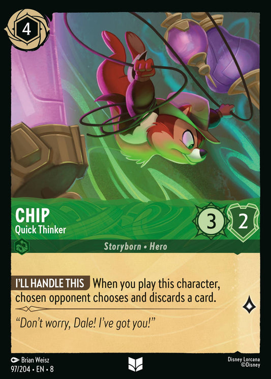Chip - Quick Thinker - Uncommon Normal Disney Lorcana card from The Reign of Jafar