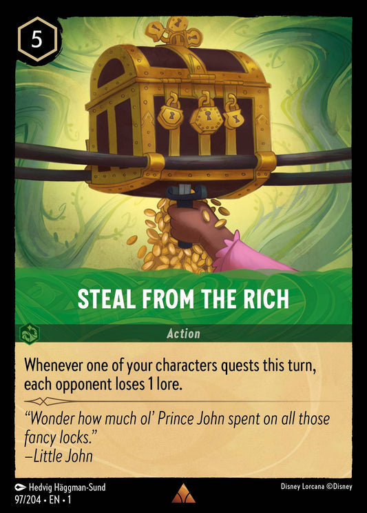 Steal From The Rich - Rare Normal Disney Lorcana card from The First Chapter