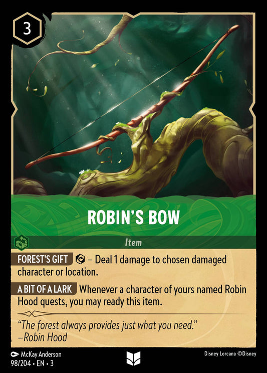 Robin's Bow - Uncommon Normal Disney Lorcana card from Into the Inklands