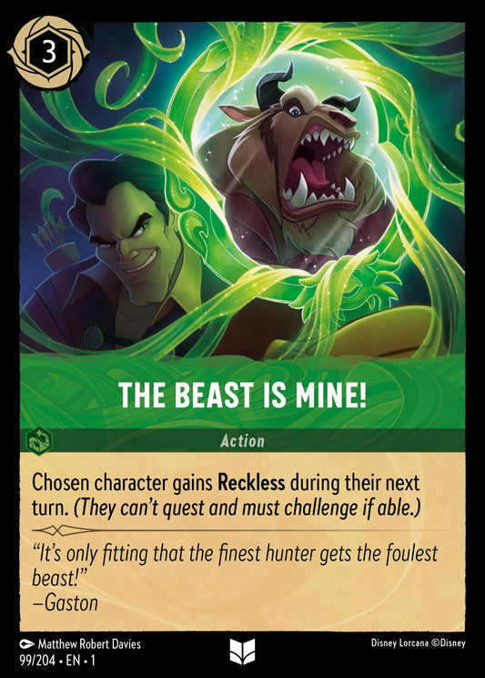 The Beast is Mine! - Uncommon Normal Disney Lorcana card from The First Chapter