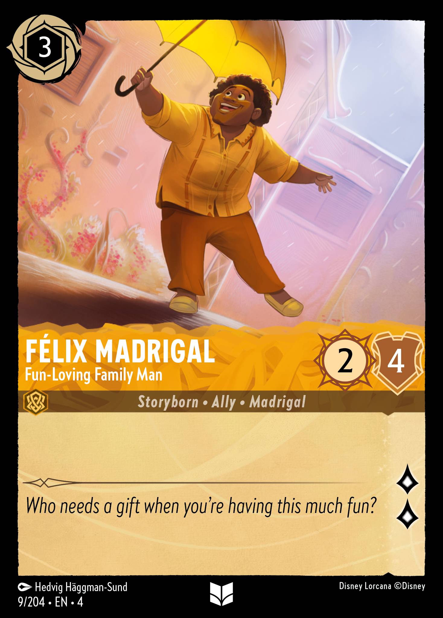 Felix Madrigal - Fun-Loving Family Man - Uncommon Normal Disney Lorcana card from Ursula's Return